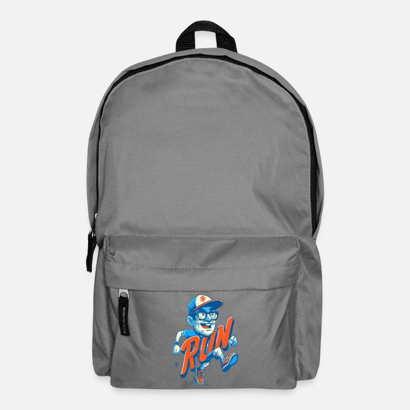 Drôle de coureur avec lettrage RUN - Sac à dos - gris éléphant