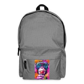 Grande combinaison psychédélique avec lunettes et sucette - Sac à dos - gris éléphant - Devant