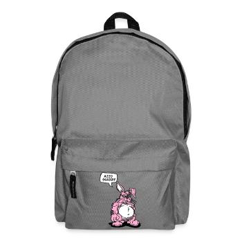 Dessin animé ironique Lapin - Sac à dos - gris éléphant - Devant