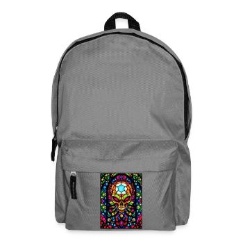 Skull Glasfenster - Rucksack - Mittelgrau - Vorne