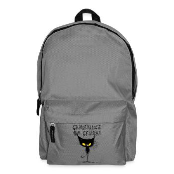 Grim Cat - Cheshire Cat was yesterday - Backpack - elephant grey - Front