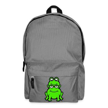 Grenouille Enfant Famille Papa Maman Piggyback Fête des Pères - Sac à dos - gris éléphant - Devant