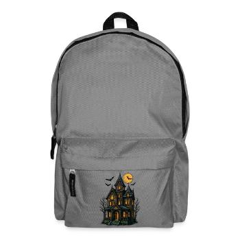 Spooky Haunted House for Halloween - Backpack - elephant grey - Front