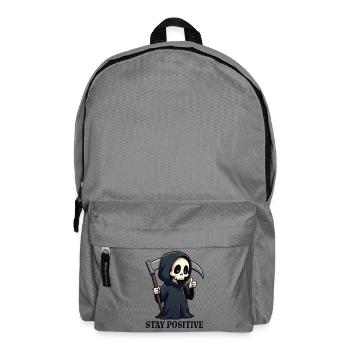 Bleiben Sie positiv - Rucksack - Mittelgrau - Vorne