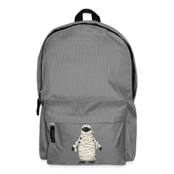 Funny Penguin Halloween Monster Mummy Cartoon - Backpack - elephant grey - Front