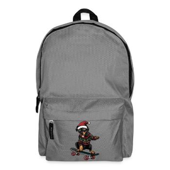 Dobermann Hund Weihnachten Lustig - Rucksack - Mittelgrau - Vorne