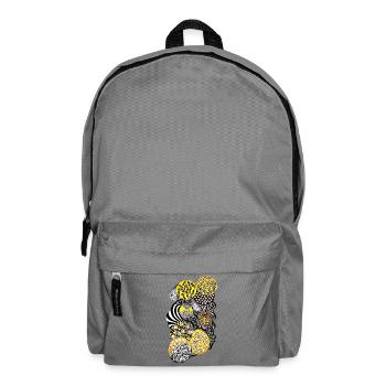 Leuchtende Kreismuster Botanik - Rucksack - Mittelgrau - Vorne