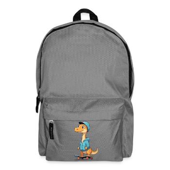 Dino Skater Hoodie Design - Rucksack - Mittelgrau - Vorne