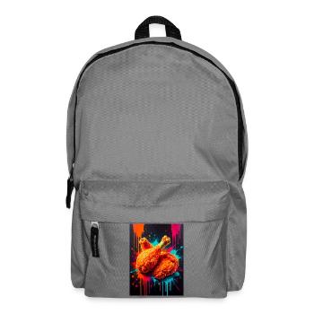 Goldenes Brathähnchen, das durch die Wellen bricht - Rucksack - Mittelgrau - Vorne