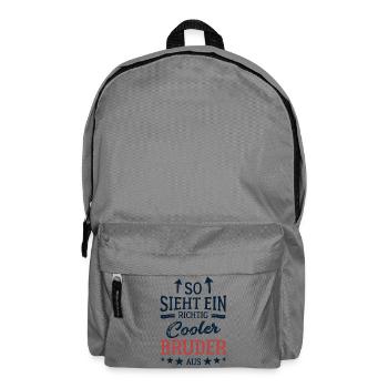 So sieht ein cooler Bruder aus Bester Bruder - Rucksack - Mittelgrau - Vorne