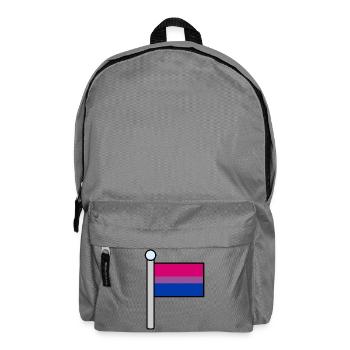 Bisexual Pride Flag  - Backpack - elephant grey - Front