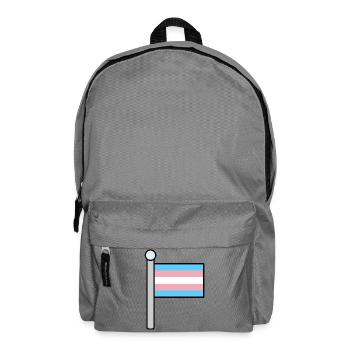 Trans Pride Flag - Backpack - elephant grey - Front
