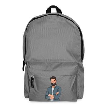 Bearded style in denim look - Backpack - elephant grey - Front