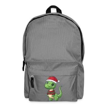 Dinosaurier brontosaurus Weihnachten Xmas - Rucksack - Mittelgrau - Vorne