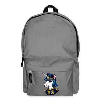 Unicorn Policeman - Backpack - elephant grey - Front