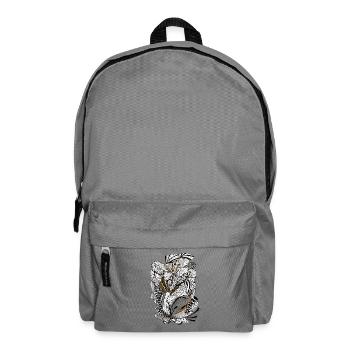 Noir Blattwerk Gold Akzent - Rucksack - Mittelgrau - Vorne