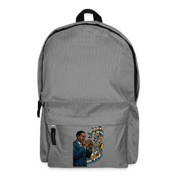 Trompeter Jazz Bebop Groove Poster Geschenk - Rucksack - Mittelgrau - Vorne