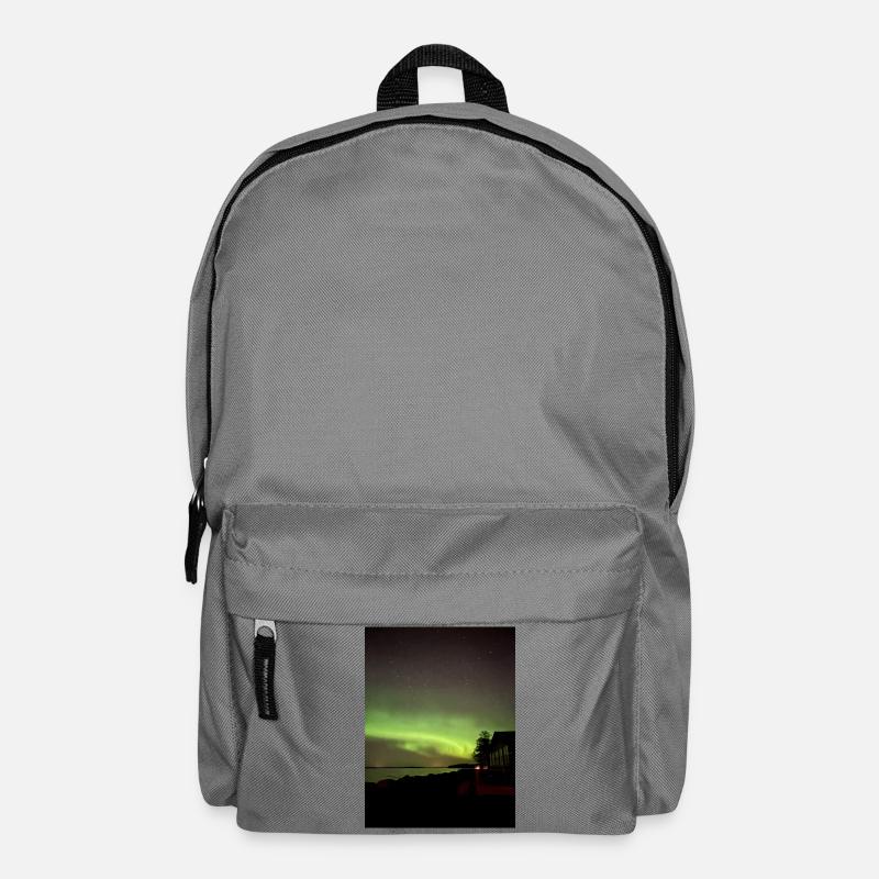 Northern Lights on the beach at night - Backpack - elephant grey