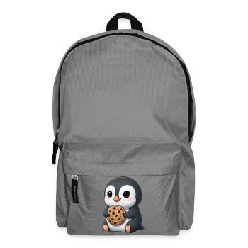 Cute Penguins Cookies Cartoon Cookie Candy - Backpack - elephant grey - Front