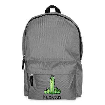 Illustration drôle de jeu de mots sur le cactus – « Fucktus » - Sac à dos - gris éléphant - Devant