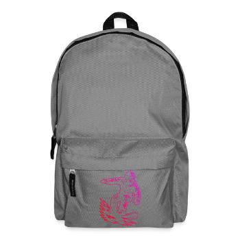 Classic snowboard motif - Backpack - elephant grey - Front
