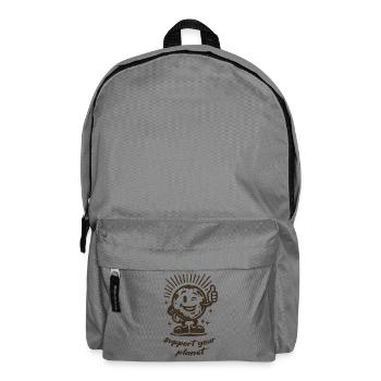 Support Your Planet Motiv - Rucksack - Mittelgrau - Vorne