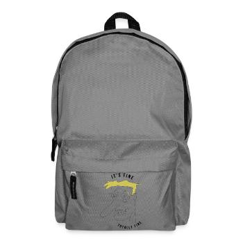 It's fine, totally fine man - ironic - Backpack - elephant grey - Front