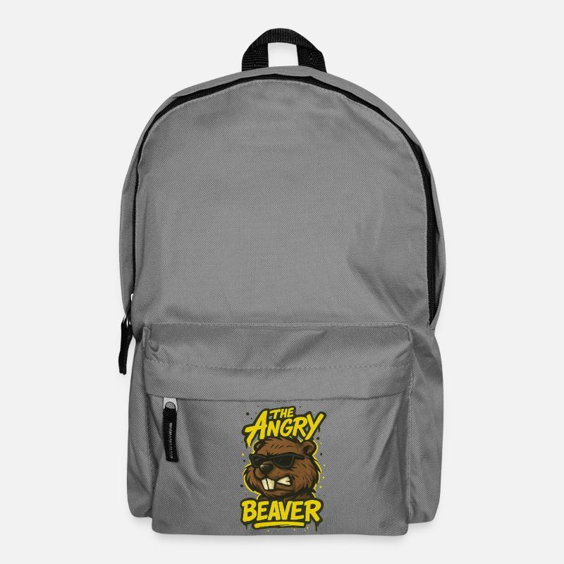 Der wütende Biber - Rucksack - Mittelgrau