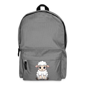 Kuscheliges Lamm Cartoon - Rucksack - Mittelgrau - Vorne