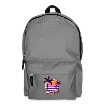 Sunset Palm Trees – Summer Time - Backpack - elephant grey - Front