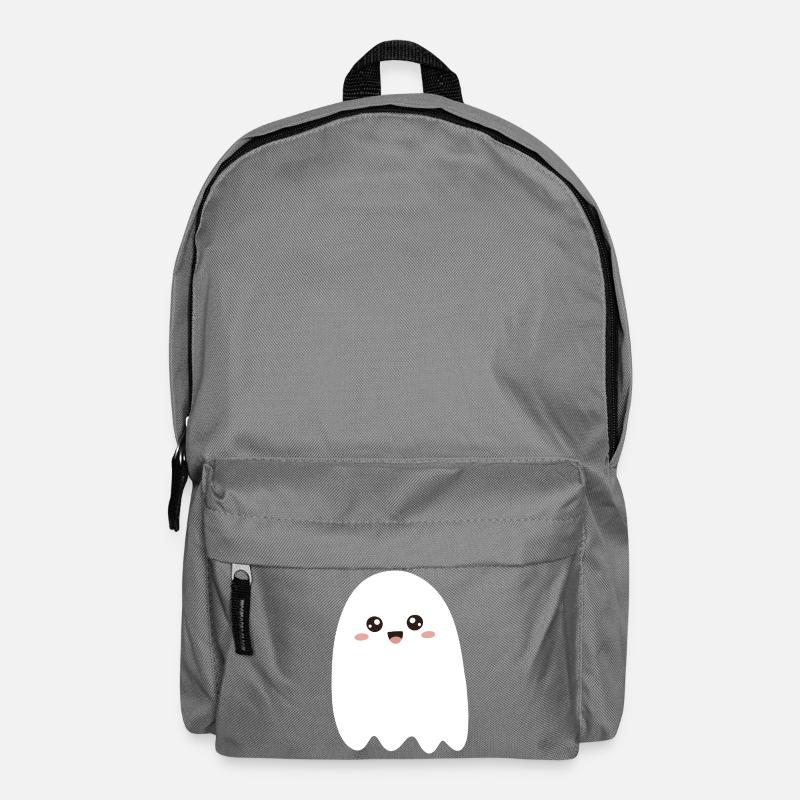 Kawaii Ghost Smile Tee - Backpack - elephant grey