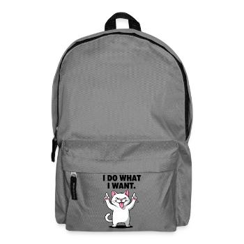 Bold Cat I Do What I Want - Backpack - elephant grey - Front
