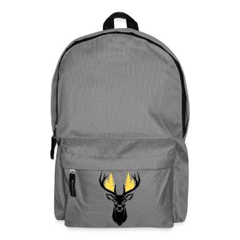 Deer Head Forest Silhouette - Backpack - elephant grey - Front