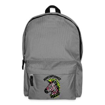 Zèbre Punk Non conformiste Crête Fluo Style Rocker - Sac à dos - gris éléphant - Devant