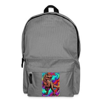 Dinosaurier - Rucksack - Mittelgrau - Vorne