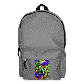 Dinosaurier - Rucksack - Mittelgrau - Vorne