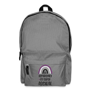 LGBT Pride Month - So Apparently I'm Super Asexual - Backpack - elephant grey - Front