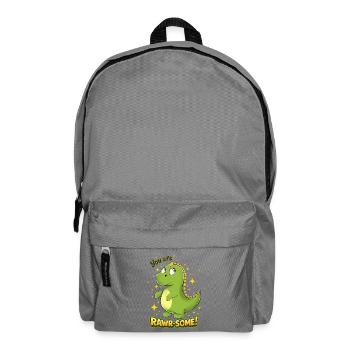 Dino RAWR-SOME Charme - Rucksack - Mittelgrau - Vorne
