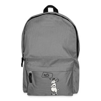NÖ! Steinbock Nein-Sager Motiv - Rucksack - Mittelgrau - Vorne