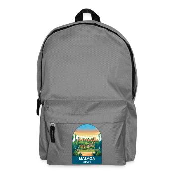 Malaga Spain Vintage Travel Poster Art - Backpack - elephant grey - Front