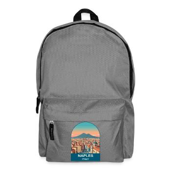 Neapel, Italien Vintage-Reiseplakat-Kunst - Rucksack - Mittelgrau - Vorne