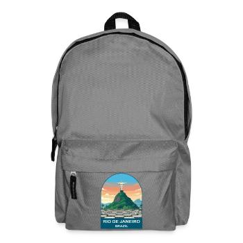 Rio de Janeiro Brazil Vintage Travel Poster - Backpack - elephant grey - Front