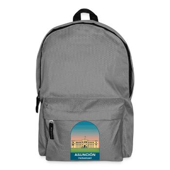 Asuncion Paraguay Vintage City Travel Poster - Backpack - elephant grey - Front