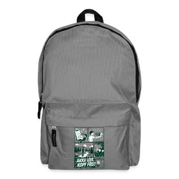 Akku Leer Kopf Frei Naturmotiv - Rucksack - Mittelgrau - Vorne