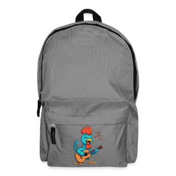Chicken Playing Guitar - Backpack - elephant grey - Front
