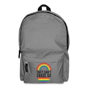 Mois de la fierté LGBTQ - Ils ne peuvent pas nous effacer - Sac à dos - gris éléphant - Devant