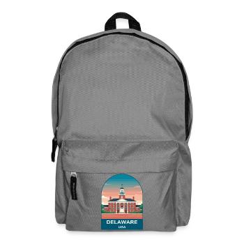 Delaware USA Vintage-Reiseplakat-Kunst - Rucksack - Mittelgrau - Vorne