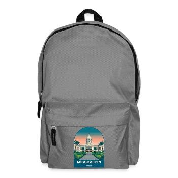 Mississippi USA Vintage Travel Poster - Backpack - elephant grey - Front