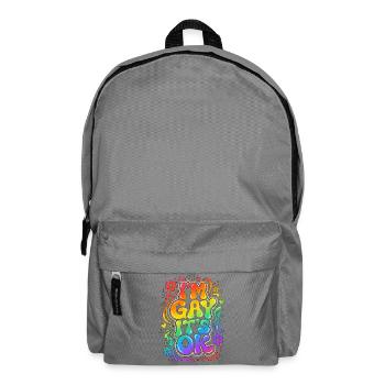 I'm gay it's ok - Backpack - elephant grey - Front