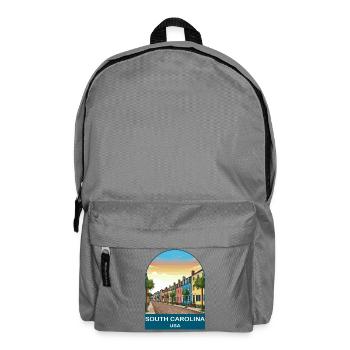 South Carolina USA Vintage Travel Poster - Backpack - elephant grey - Front